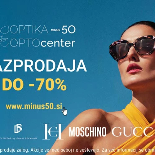 Optocenter | Optika Minus 50 - Poletna razprodaja pri Optiki Minus 50 do -70% na SONČNA  očala priznanih znamk IZ ZALOGE